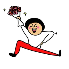 Cartoon Character with Flowers - gift - Lossless PNG