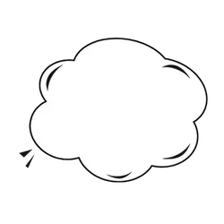 Thinking Bubble - bubble - black background - Transparent Background PNG