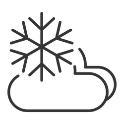Snowy Cloud - cold - Transparent Background PNG