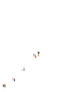 Small Figures on a Hill at Night - hill - PNG