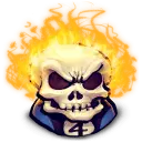 Flaming Skull - character - PNG Images