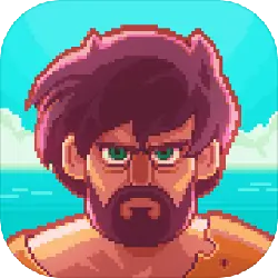 Pixel Art Beach Character - role-playing - Transparent Background PNG