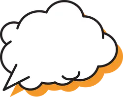 Speech Bubble Cloud - PNG