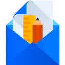 Envelope and Pencil - writing - No Background PNG