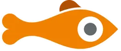 Orange Fish - simple - High Resolution PNG