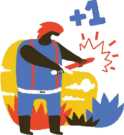 Swordman - fire - High Resolution PNG