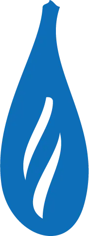 Blue Water Drop - symbol - No Background PNG