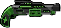 Futuristic Pistol - green - Transparent Layer PNG