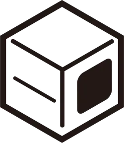 Brown Cube - line art - Transparent Background PNG