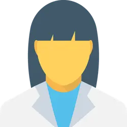 Blue Short Hair Woman - person - No Background PNG