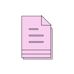 Pink File Icon - icon - No Background PNG