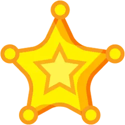 Star Badge - star - cartoon - Transparent Background PNG