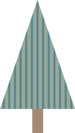 Striped Christmas Tree - holiday - Transparent Background PNG