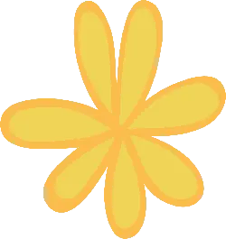 Yellow Flower - simple - High Quality PNG