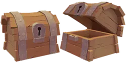 Wooden Treasure Chest - box - No Watermark PNG
