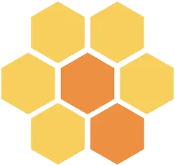 Honeycomb Structure - orange - No Background PNG