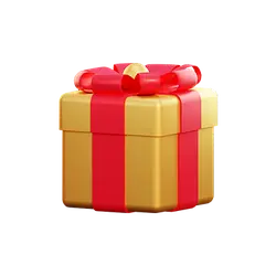 Gold Gift Box - ribbon - High Quality PNG