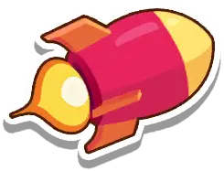 Rocket - flying vehicle - cartoon - Transparent Background PNG