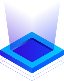 Blue Cube - minimalist design - futuristic - Lossless PNG