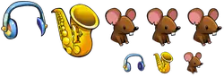 Headphones、Saxophone、Mouse - instrument - No Background PNG