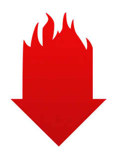 Red Flame Arrow - Free PNG