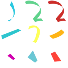 Colorful Number Decorations - holiday - No Watermark PNG