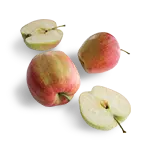 Apple - sliced - yellow - PNG