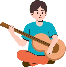 Boy Playing Guitar - Designer's Pick PNG