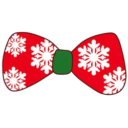 Snowflake Bow Tie - red - Free Download PNG