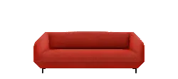 Red Sofa - cotton three-seater - Transparent Layer PNG