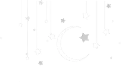 Crescent Moon and Stars - minimalist - Free Download PNG