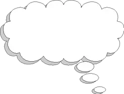 Thinking Bubble - speech - blank - PNG