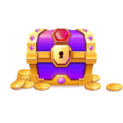 Treasure Chest - coins - purple - Transparent Layer PNG
