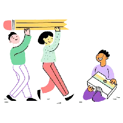 Pencil and Sharpener - school supplies - Transparent Background PNG