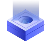 Blue Cube - minimalist design - tech feel - Free Download PNG