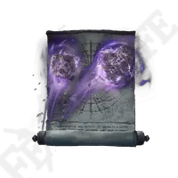 Purple Flame Skull Scroll - magic scroll - Free Download PNG