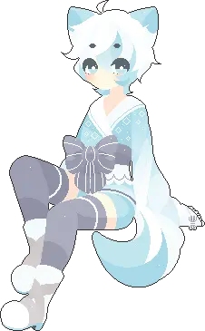 Ice Blue Fox Fairy - fox - High Resolution PNG