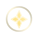 Four-Petal Flower Emblem - simple - High Resolution PNG