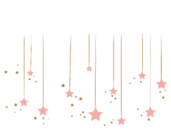 Pink Star Decorations - night sky - PNG