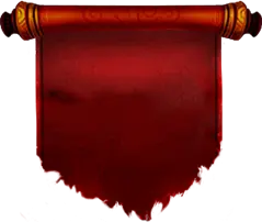 Red Scroll - red - ancient style calligraphy - No Background PNG