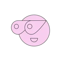 Pink Cartoon Character - simple - pink - High Resolution PNG