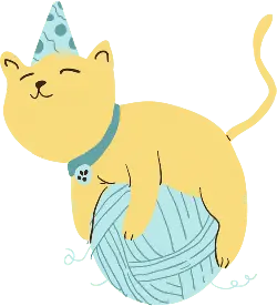 Party Cat - kitten - Free PNG