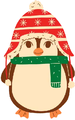 Penguin with Hat - cartoon - Transparent Layer PNG