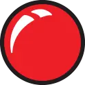 Red Button - red - shiny - Transparent Background PNG