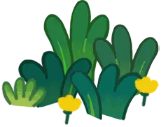 Cartoon Plant - green - Transparent Background PNG