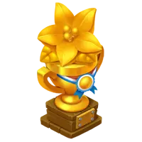Golden Flower Trophy - trophy - Free Download PNG
