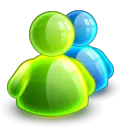 Green and Blue Two Person Icon - icon - Lossless PNG