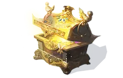 Golden Chest - gold coins - Transparent Background PNG