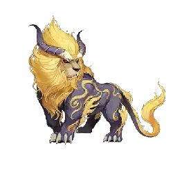 Purple Flare Lion Beast - beast - Transparent Background PNG