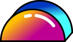 Rainbow Semi-circle - graphic design - High Resolution PNG